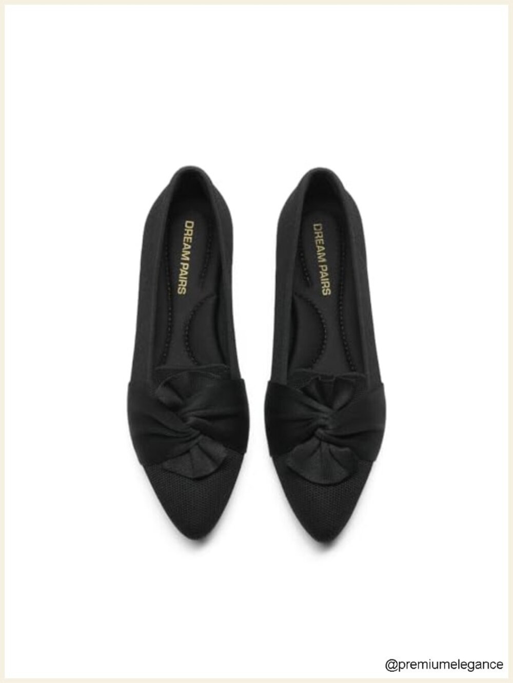 Women's Ballet Flats Pointed Toe Bow Cushioned Knit Foldable Travel